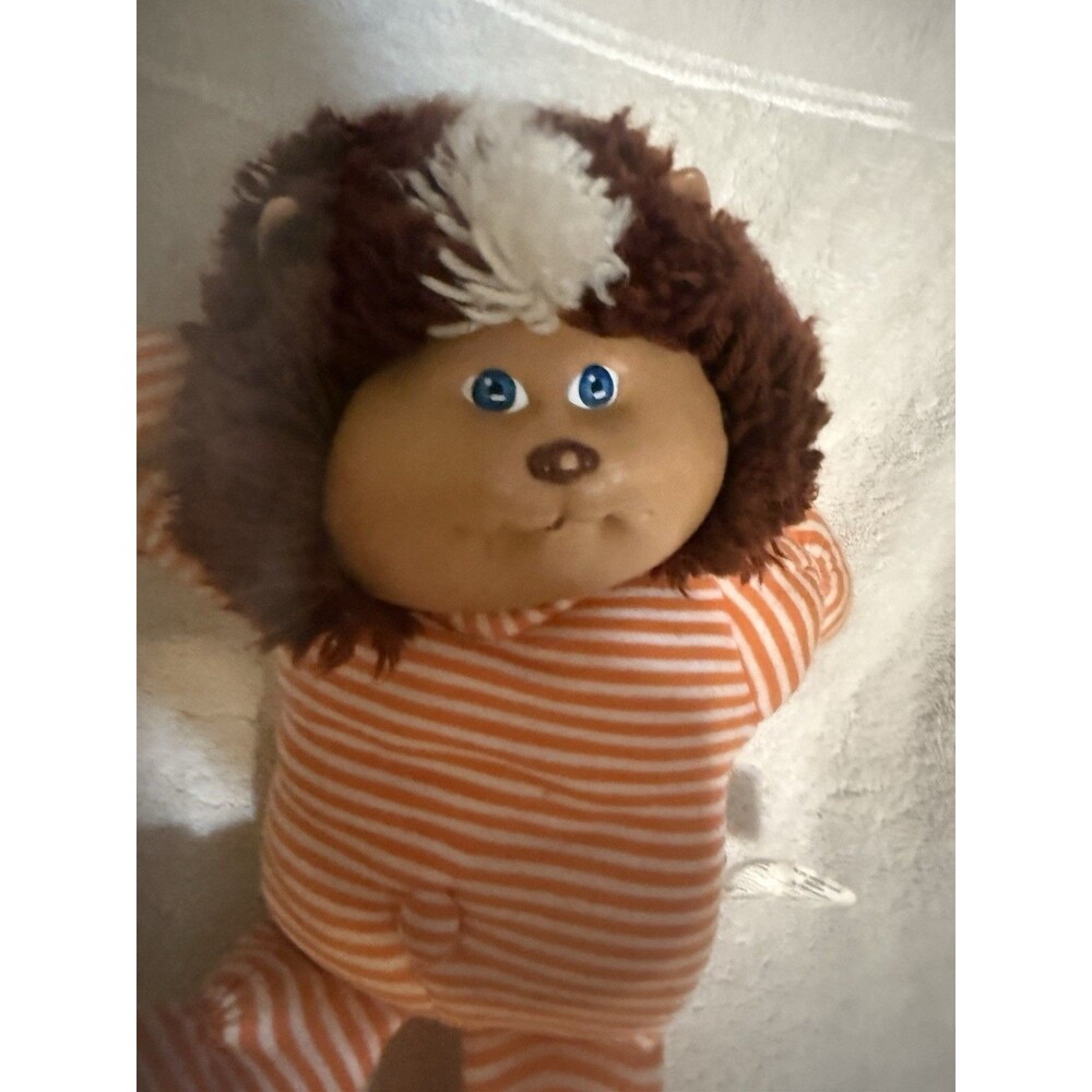 1983 Cabbage Patch Kids Koosas Orange Stripe Plush Doll Vintage Tagged